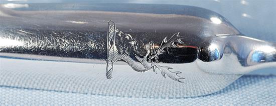 A George III silver marrow scoop, Length 9”/224mm Weight 1.5oz/43grms